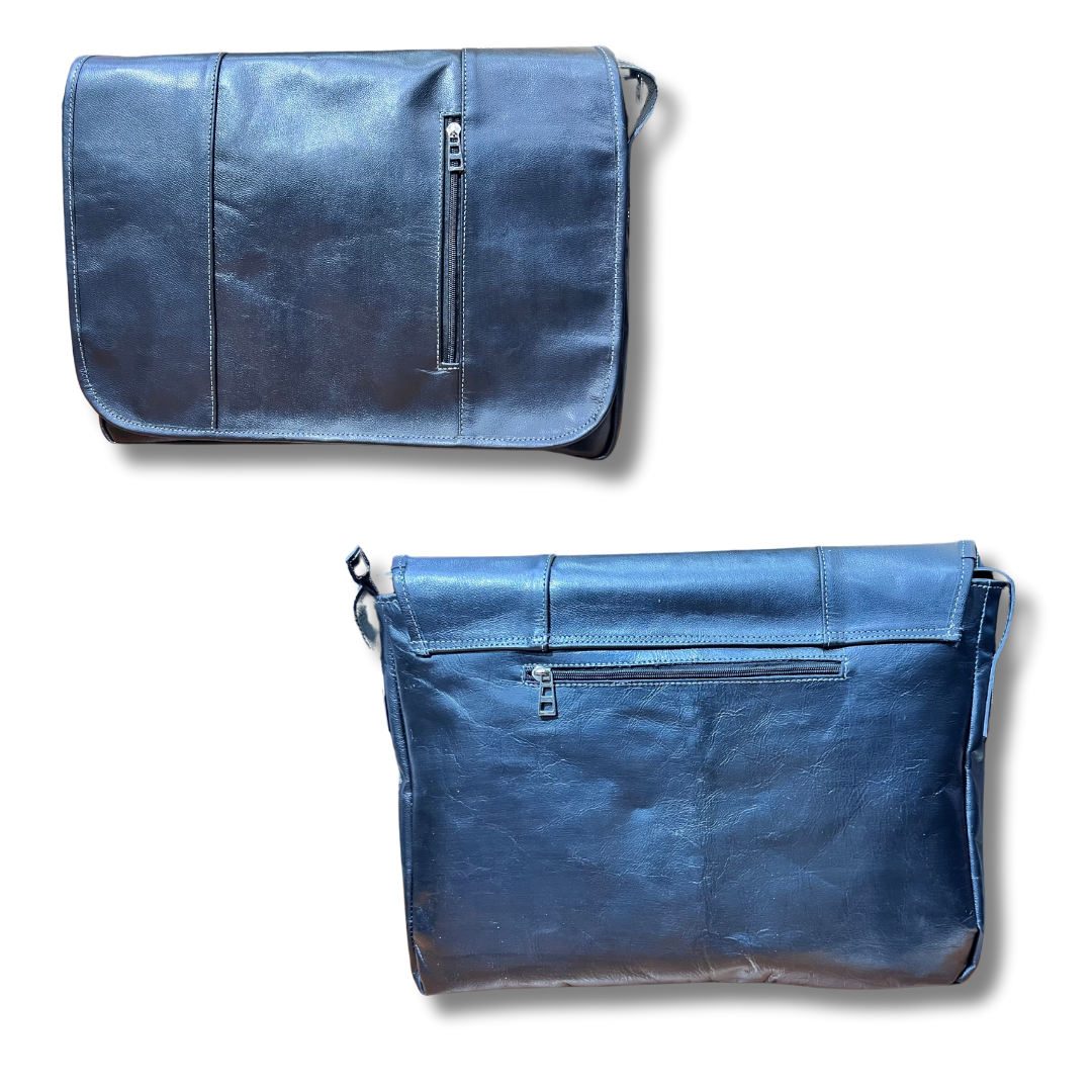 morral de cuero horizontal grande