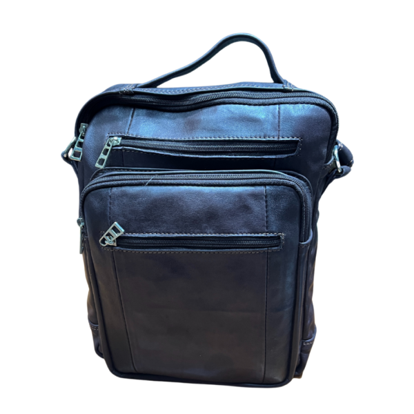 morral de cuero vertical ancho