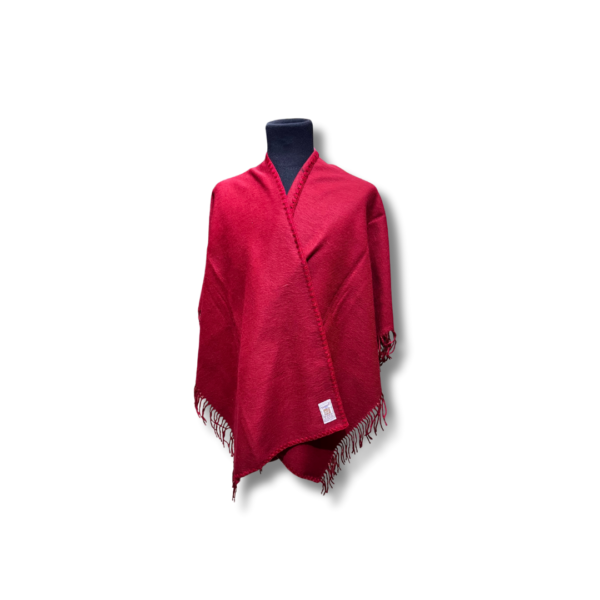 ruana llama rojo