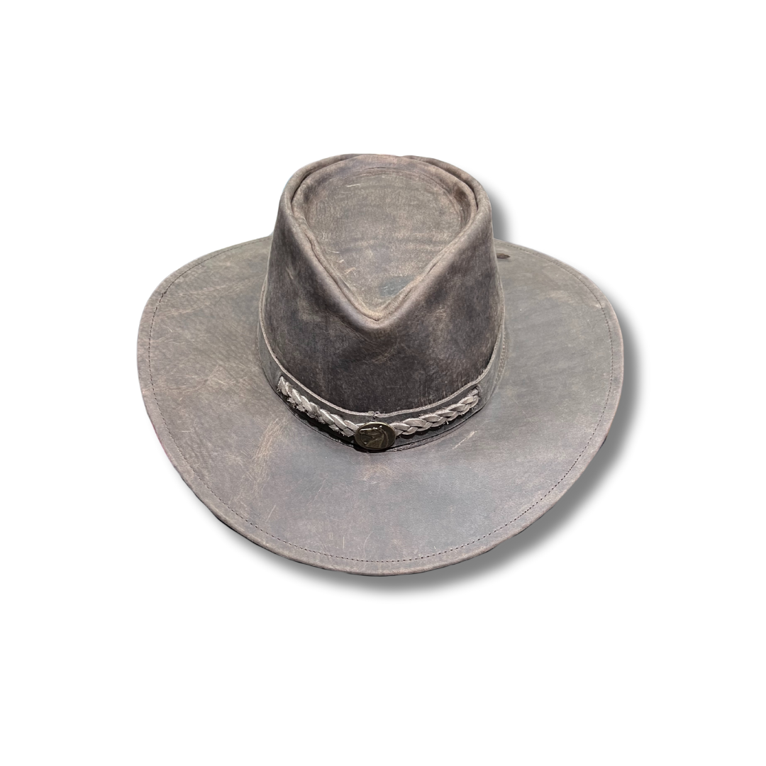 sobrero cuero engrasado
